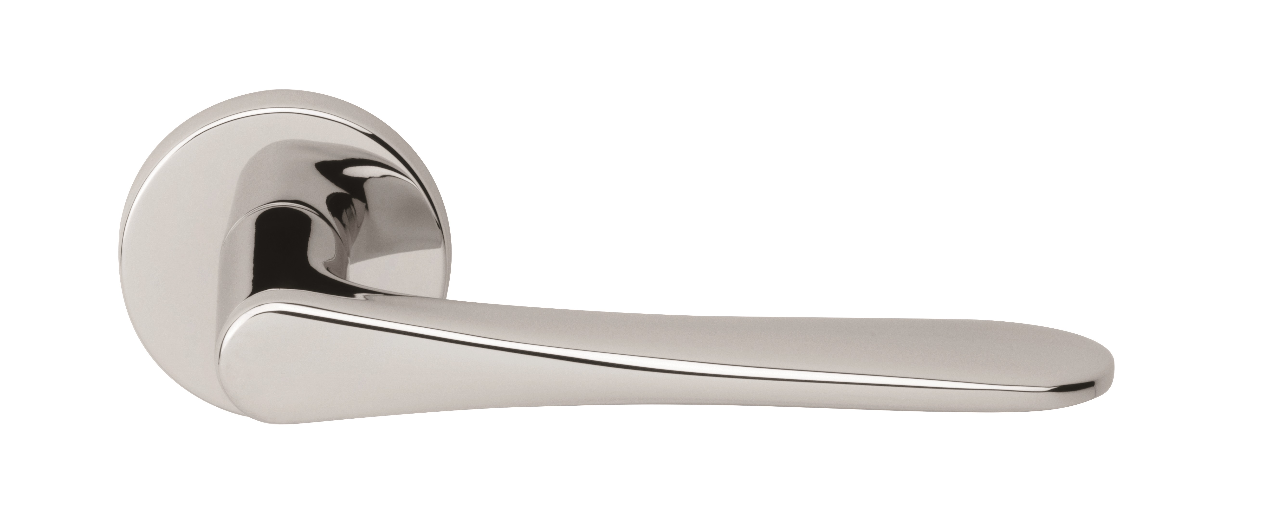 Ручка дверная AULA R5 CRO раздельная на круглой розетке, цвет хром, ЦАМ фото купить в Пензе