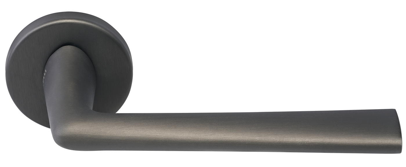 Ручка дверная THE FORCE R6 ANT раздельная на круглой розетке, цвет антрацит, ЦАМ фото купить Пенза