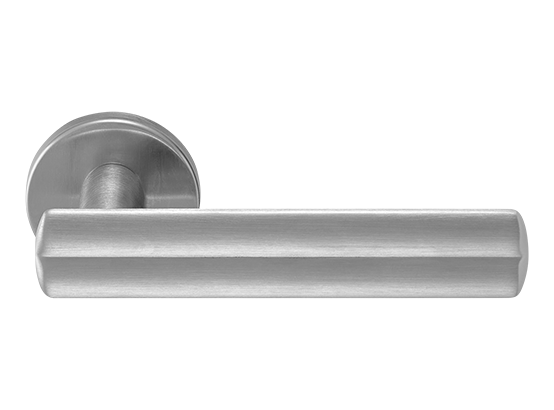 Ручка дверная PANATHENAIC R6 CSA раздельная на круглой розетке, цвет матовый хром, ЦАМ фото купить Пенза