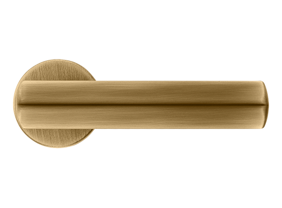 Ручка дверная PANATHENAIC R6 CAFFE раздельная на круглой розетке, цвет кофе, ЦАМ фото купить в Пензе