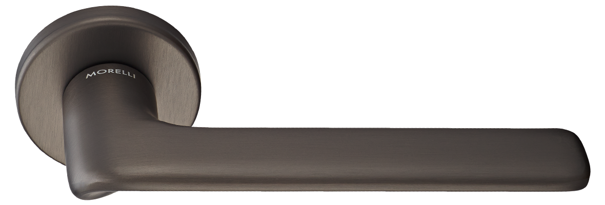 Ручка дверная TOMORROW R6 ANT раздельная на круглой розетке, цвет антрацит, ЦАМ фото купить в Пензе