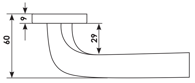 Ручка дверная COMETA R6 NIS раздельная на круглой розетке, цвет матовый никель, ЦАМ фото фурнитура Пенза