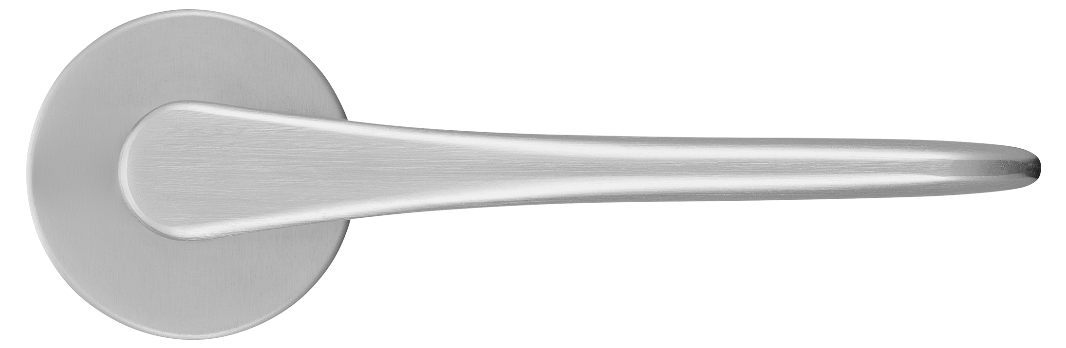 Ручка дверная AULA R6 CSA раздельная на круглой розетке, цвет матовый хром, ЦАМ фото купить в Пензе