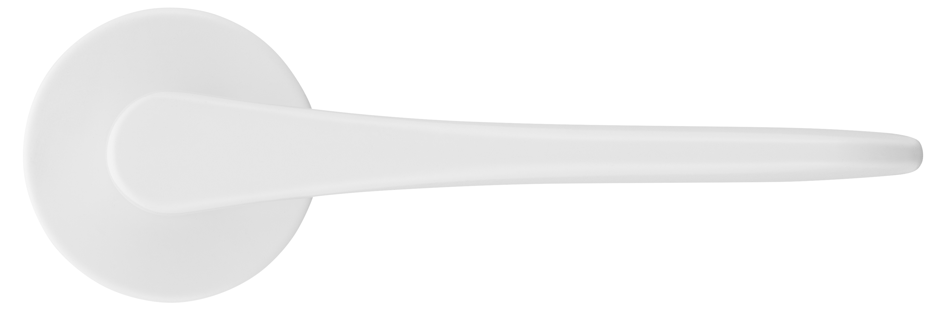 Ручка дверная AULA R6 BIA раздельная на круглой розетке, цвет белый, ЦАМ фото купить в Пензе