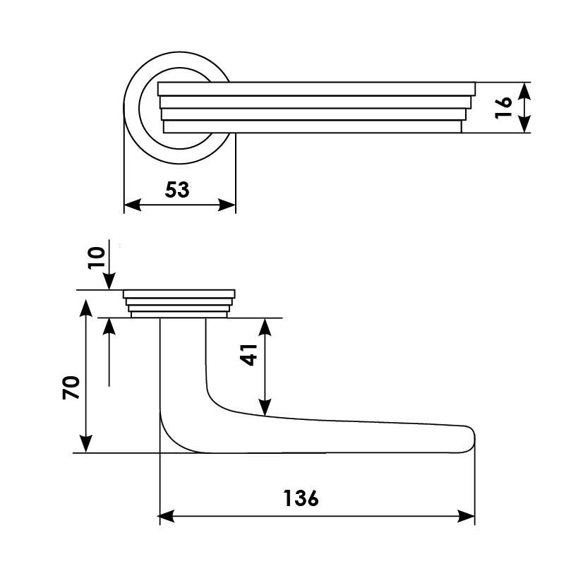 Ручка дверная ALLURE R2 CRO раздельная на круглой розетке, цвет хром, латунь фото фурнитура Пенза