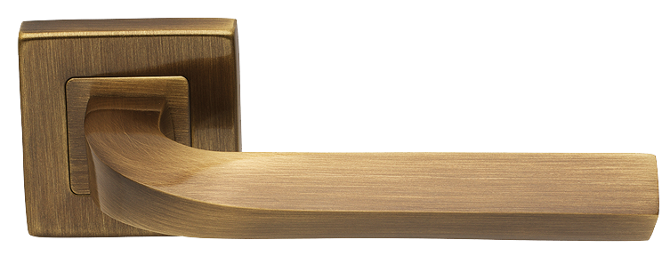 Ручка дверная TENDER S3 BGO раздельная на квадратной розетке, цвет матовая бронза, латунь фото купить Пенза