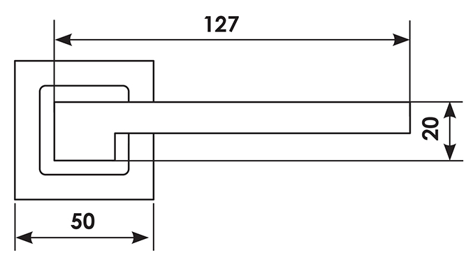 Ручка дверная STONE S3 BGO раздельная на квадратной розетке, цвет матовая бронза, латунь фото купить в Пензе