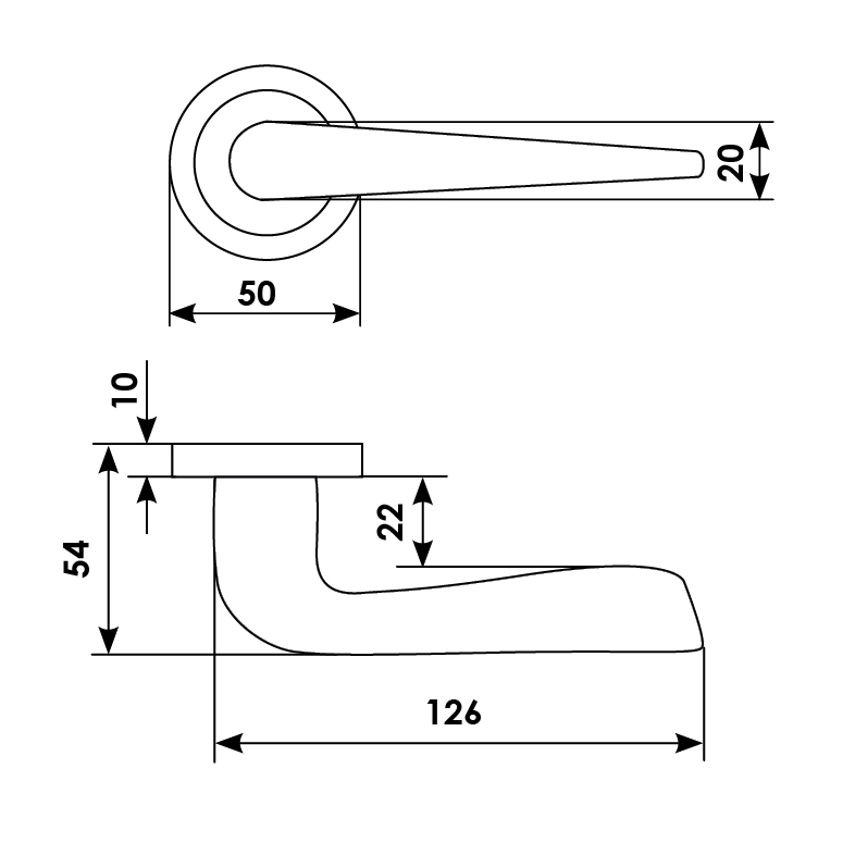 Ручка дверная PETRA R2 BGO раздельная на круглой розетке, цвет матовая бронза, латунь фото купить Пенза