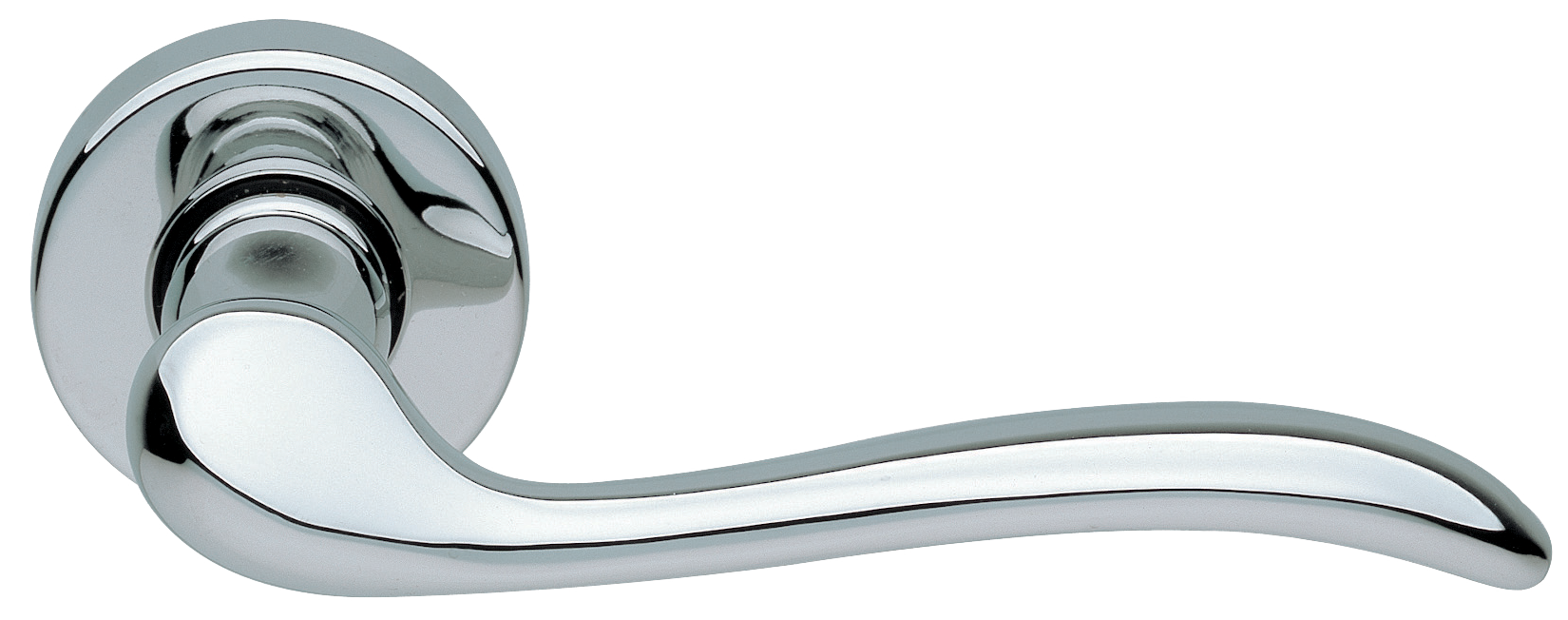 Ручка дверная TOSCANA R2 CRO раздельная на круглой розетке, цвет хром, латунь фото купить в Пензе