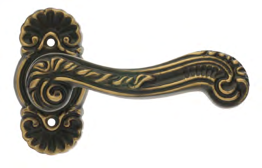 Ручка дверная LOUVRE V BNS, цвет затененная черная бронза, латунь фото купить Пенза