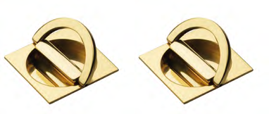 Комплект ручек для раздвижных дверей ART.75C/Q OSA с поворотным кольцом, цвет матовое золото, латунь фото купить Пенза