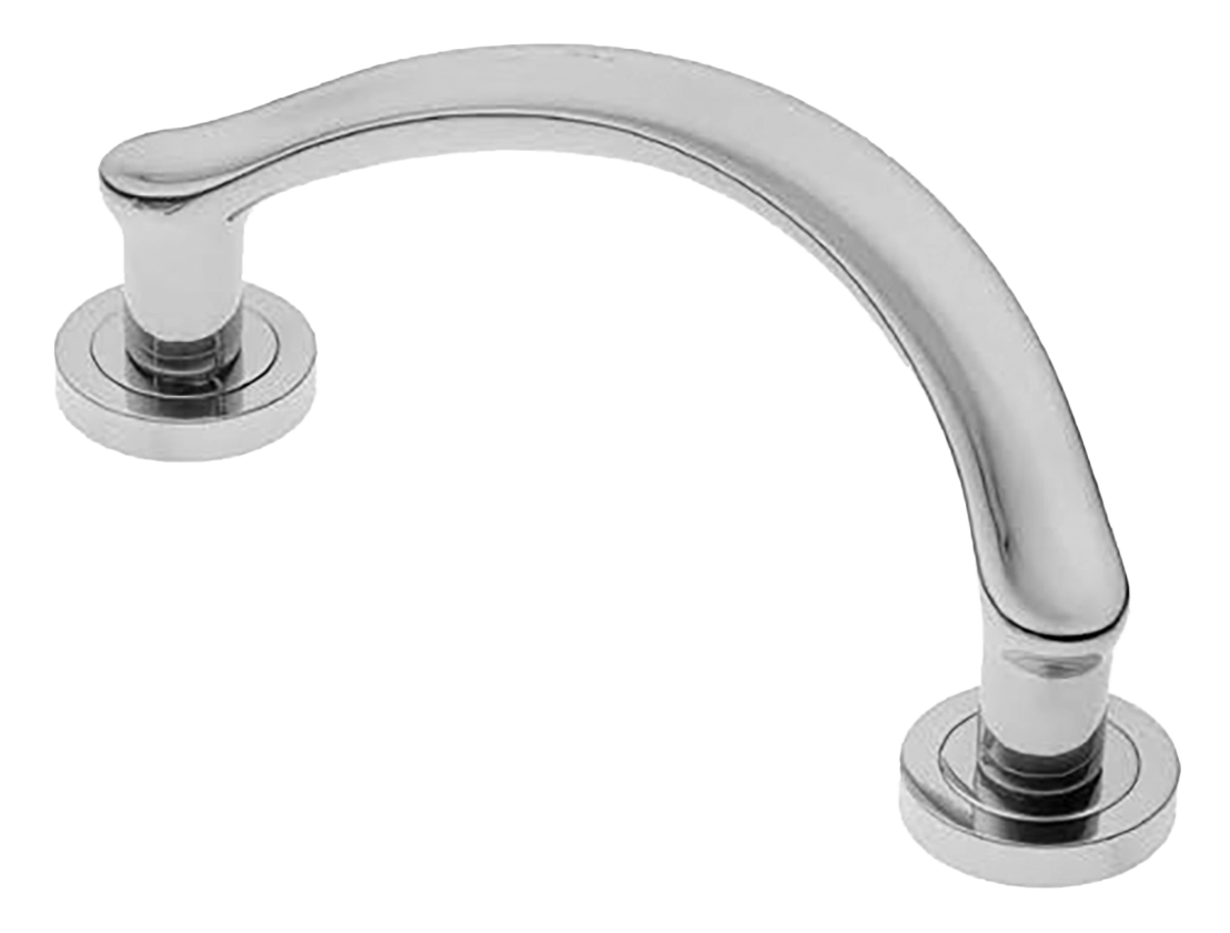 Ручка-скоба DALI PH CRO на круглой розетке, цвет хром, латунь фото купить Пенза