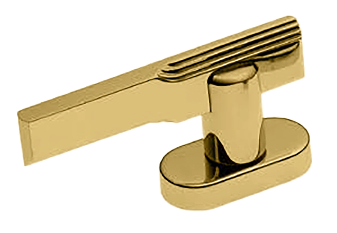 Ручка оконная VERONICA W1 OTL на прямоугольной розетке, цвет золото, латунь фото купить Пенза