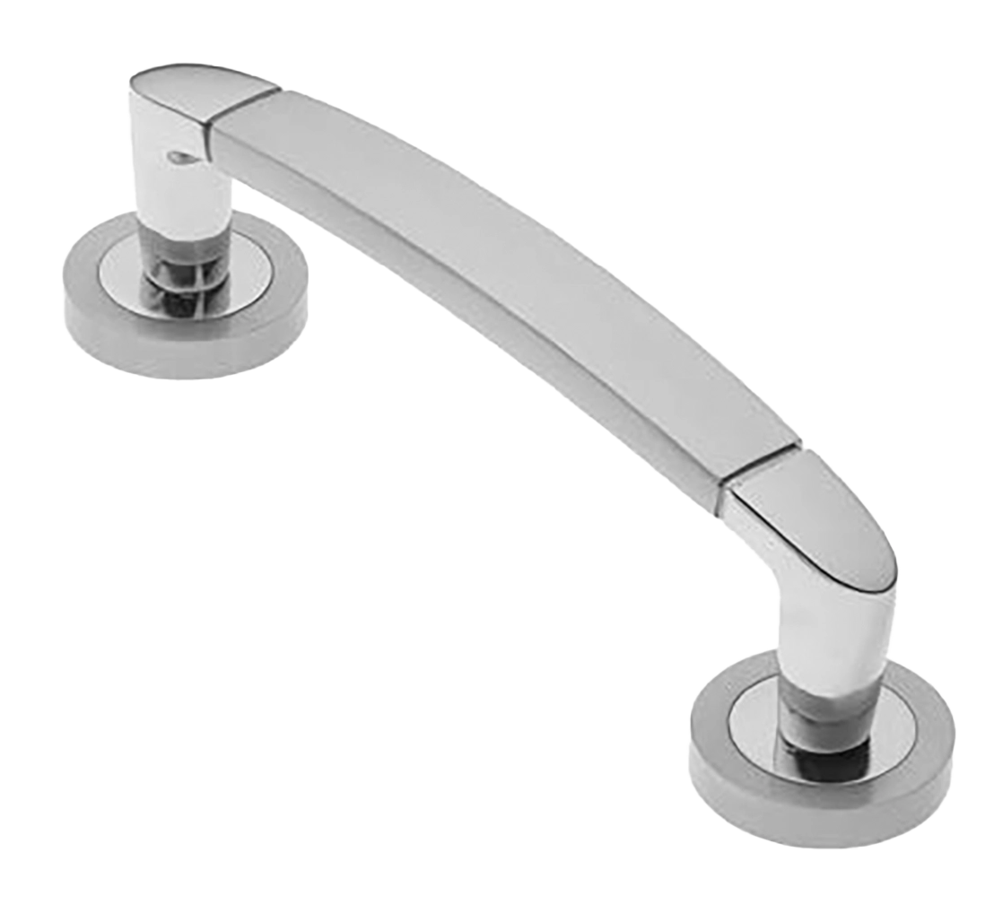 Ручка-скоба дверная SAIL PH CSA/CRO на круглой розетке, цвет матовый хром/хром, латунь фото купить Пенза