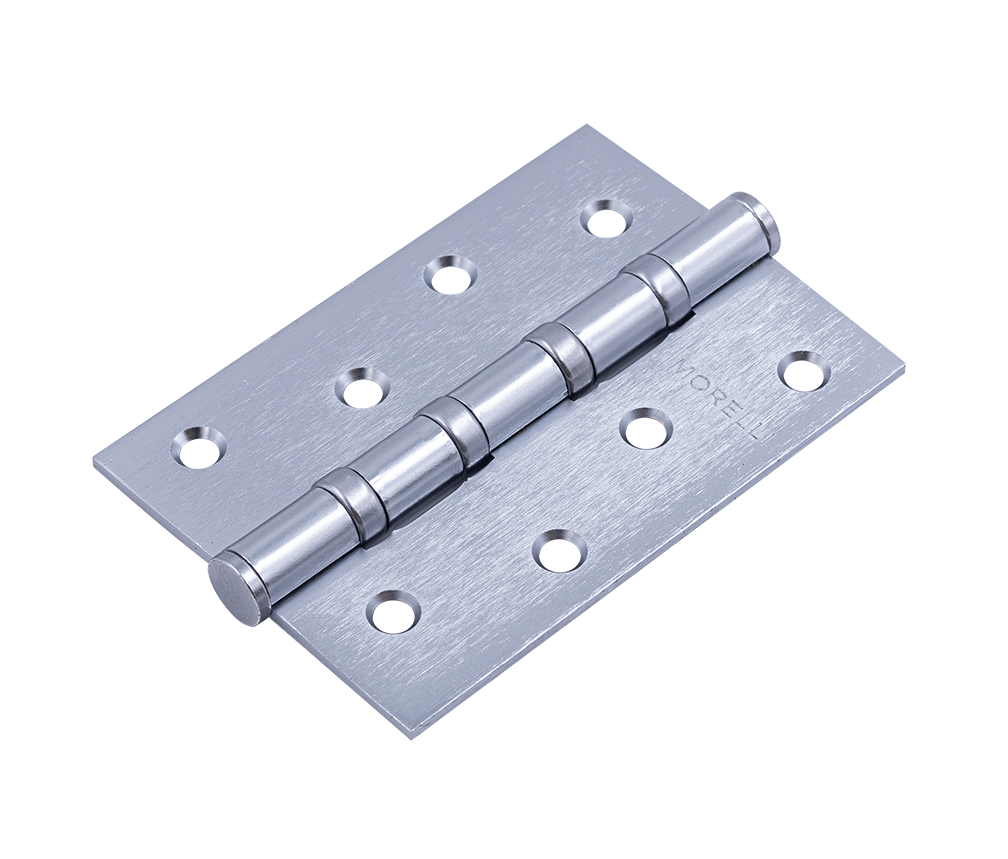 Петля карточная стальная MSN 100X70X2.5-4BB SSC универсальная с подшипником, врезная на круглой оси, цвет суперматовый хром фото купить в Пензе