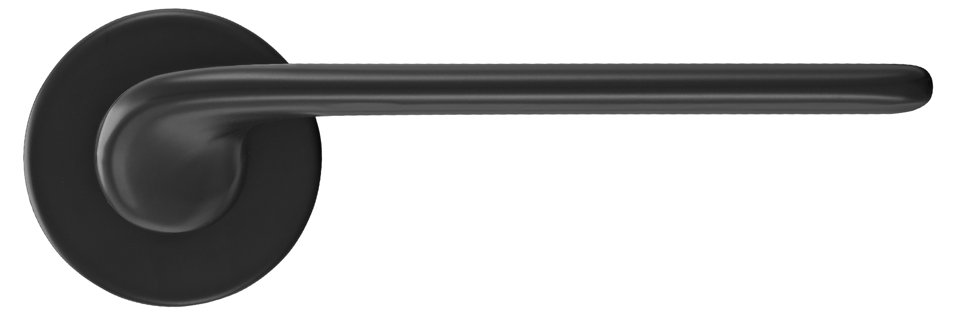 Ручка дверная TOMORROW R5 NERO-ST на круглой розетке 7мм, цвет -  черный soft-touch фото купить в Пензе
