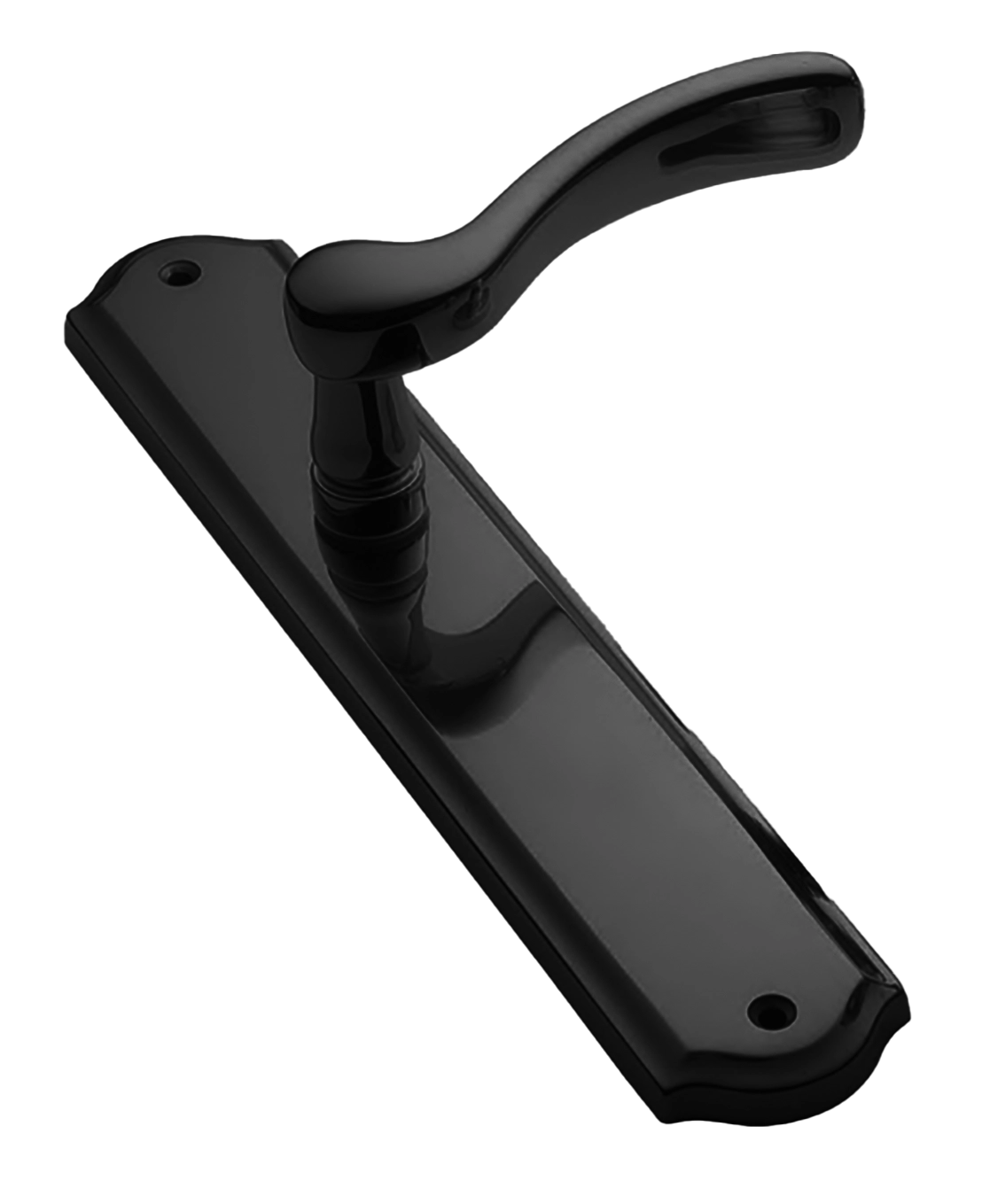 Ручка дверная ERICA PL NERO на планке, цвет черный, латунь фото купить Пенза