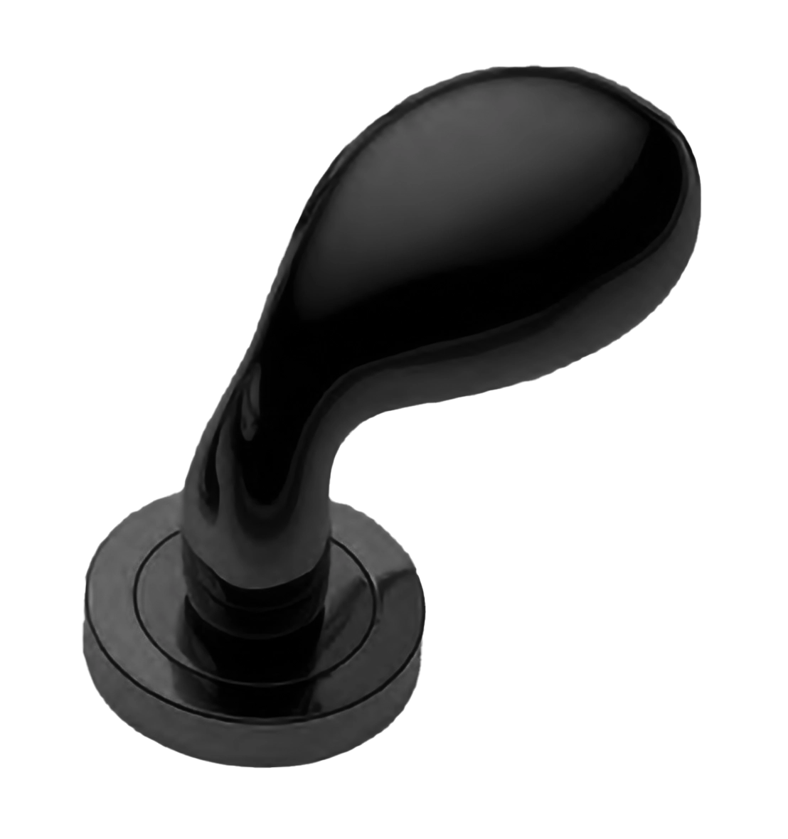 Ручка дверная AIR-2 R2 NERO раздельная на круглой розетке, цвет черный, латунь фото купить Пенза