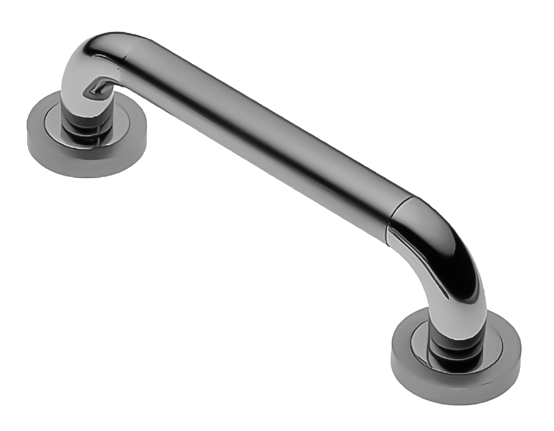 Ручка-скоба дверная GAVANA PH CSA/CRO на круглой розетке, цвет матовый хром/хром, латунь фото купить Пенза