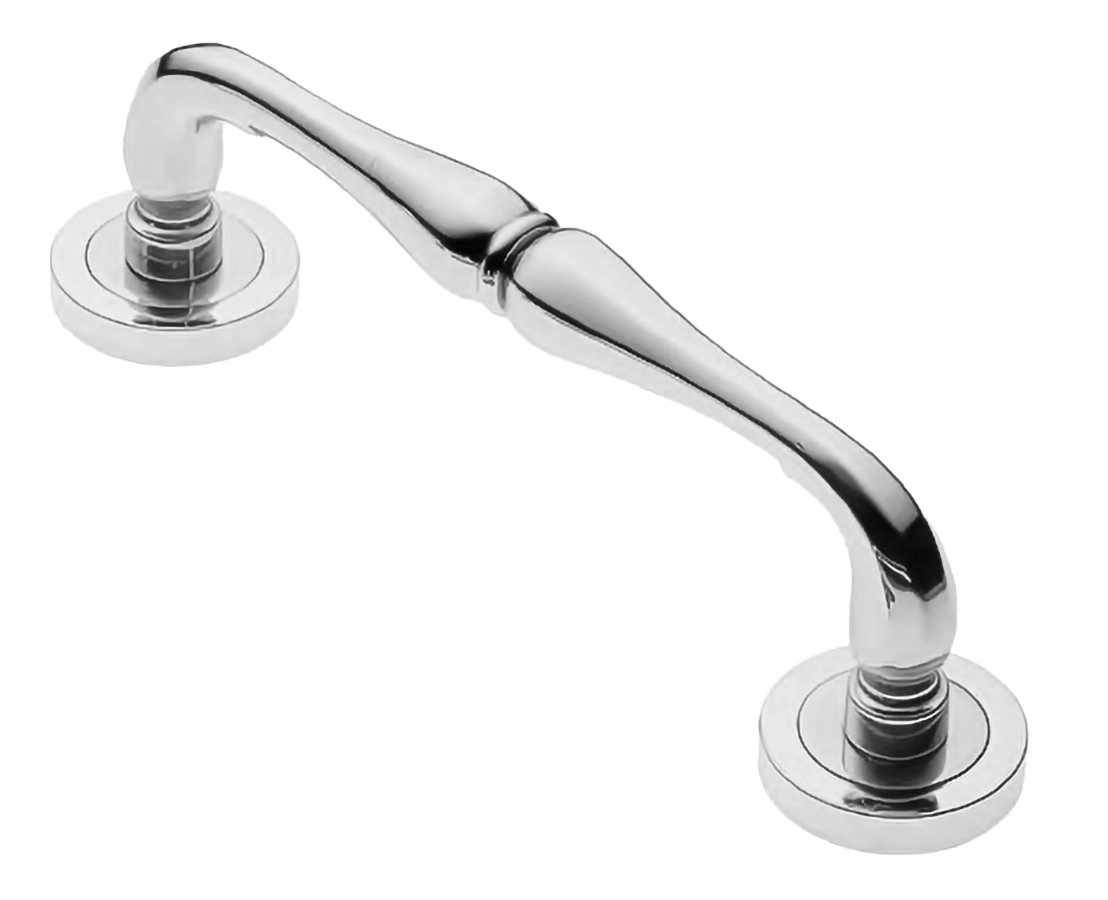 Ручка-скоба дверная Ручка-скоба дверная ASTRO PH CRO на круглой розетке, цвет хром, латунь фото купить Пенза