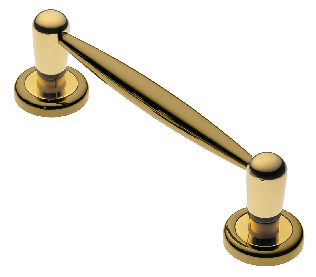 Ручка-скоба дверная Ручка-скоба дверная PINOKKIO PH OTL на круглой розетке, цвет золото, латунь фото купить Пенза