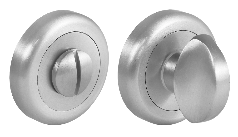 Завертка сантехническая LUX-WC-R4 CSA на круглой розетке цвет матовый хром, ЦАМ фото купить в Пензе