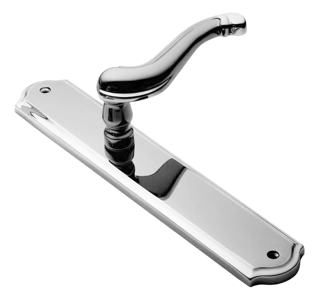 Ручка дверная BAROCCO PL CRO на планке, цвет хром, латунь фото купить Пенза