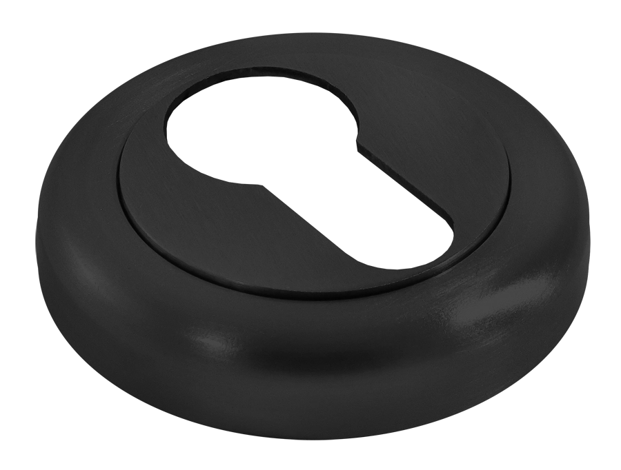 Накладка на ключевой цилиндр LUX-KH-R4 NERO на круглой розетке, цвет черный фото фурнитура Пенза