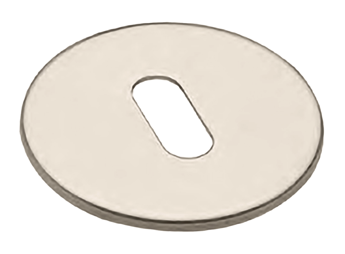 Накладка на ключевой цилиндр LUX-FK-R5 NIS на круглой розетке под ключ буратино, цвет - матовый никель фото купить Пенза