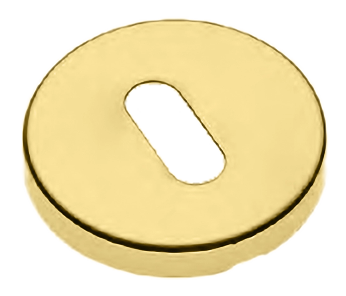 Накладка на ключевой цилиндр LUX-FK-R3 OTL на круглой розетке под ключ буратино, цвет - золото фото купить Пенза