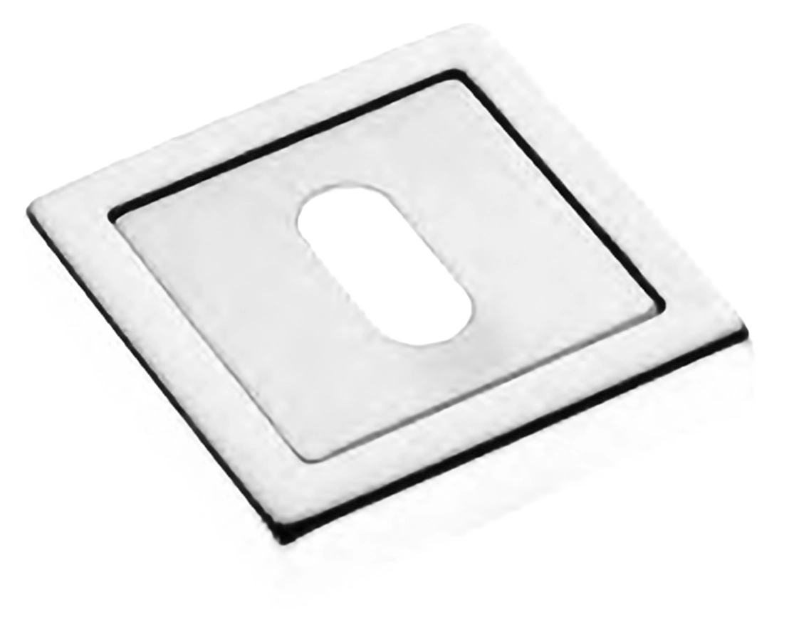 Накладка на ключевой цилиндр LUX-FK-S3 BIA на квадратной розетке под ключ буратино, цвет - белый фото купить Пенза