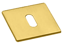 Накладка на ключевой цилиндр LUX-FK-S1 OSA на квадратной розетке под ключ буратино, цвет - матовое золото фото купить Пенза
