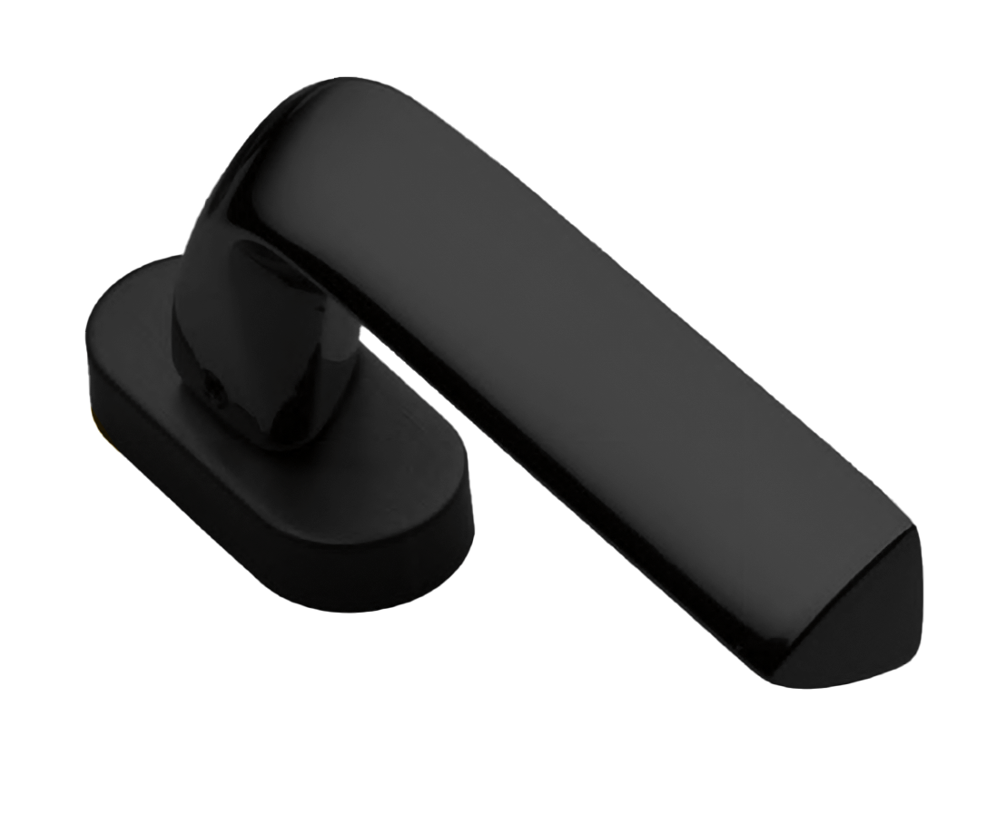 Ручка оконная MATRIX W1 NERO на прямоугольной розетке, цвет черный, латунь фото купить Пенза