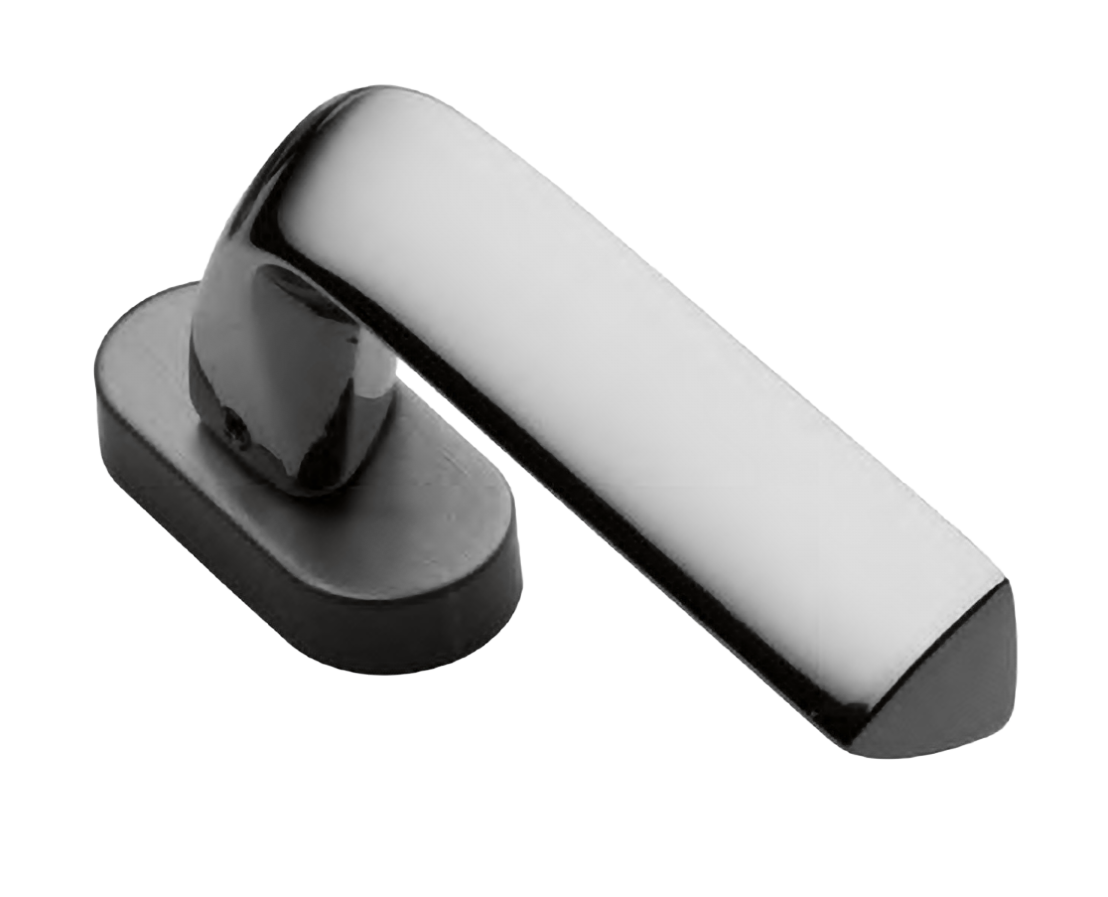 Ручка оконная MATRIX W1 CSA на прямоугольной розетке, цвет матовый хром, латунь фото купить Пенза