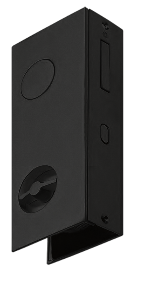 Ручки для раздвижных дверей SIMPLE-S NERO с замком и заверткой, цвет - черный фото купить Пенза