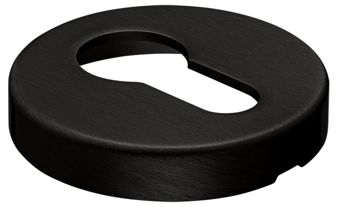 Накладка на ключевой цилиндр LUX-KH-R6 NERO на круглой розетке, цвет черный фото купить в Пензе