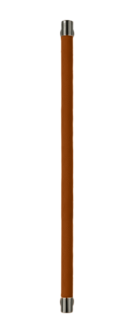 Ручка-скоба HIDE LEATHER PH/A ANT/CUOIO без розетки, цвет антрацит/светло-коричневый без розетки, латунь фото купить Пенза