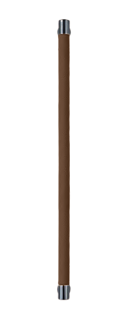 Ручка-скоба HIDE LEATHER PH/B NERO/TESTA DI MORO без розетки, цвет черный/темно-коричневый без розетки, латунь фото купить Пенза