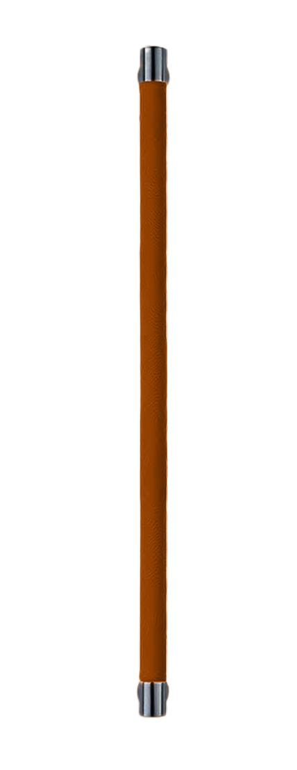 Ручка-скоба HIDE LEATHER PH/B NERO/CUOIO без розетки, цвет черный/светло-коричневый без розетки, латунь фото купить Пенза