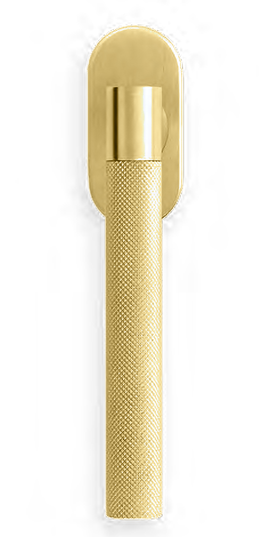 Ручка оконная HIDE TIME W1 OSA на прямоугольной розетке, цвет матовое золото, латунь фото купить Пенза