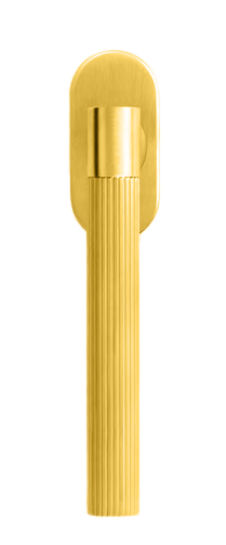 Ручка оконная HIDE DISTANCE W1 OSA на прямоугольной розетке, цвет матовое золото, латунь фото купить Пенза