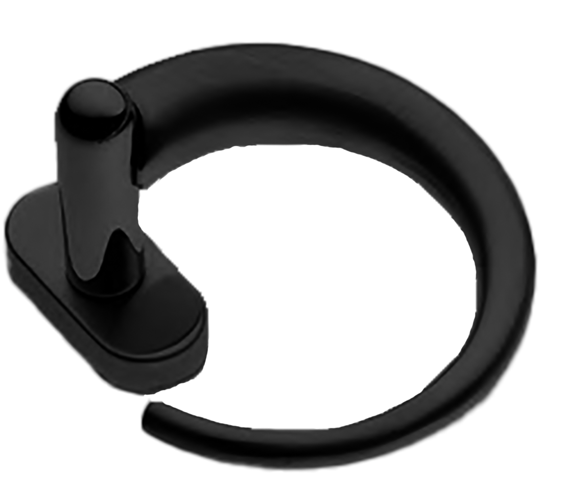 Ручка оконная LANGOUST W1 NERO на прямоугольной розетке, цвет черный, латунь фото купить Пенза