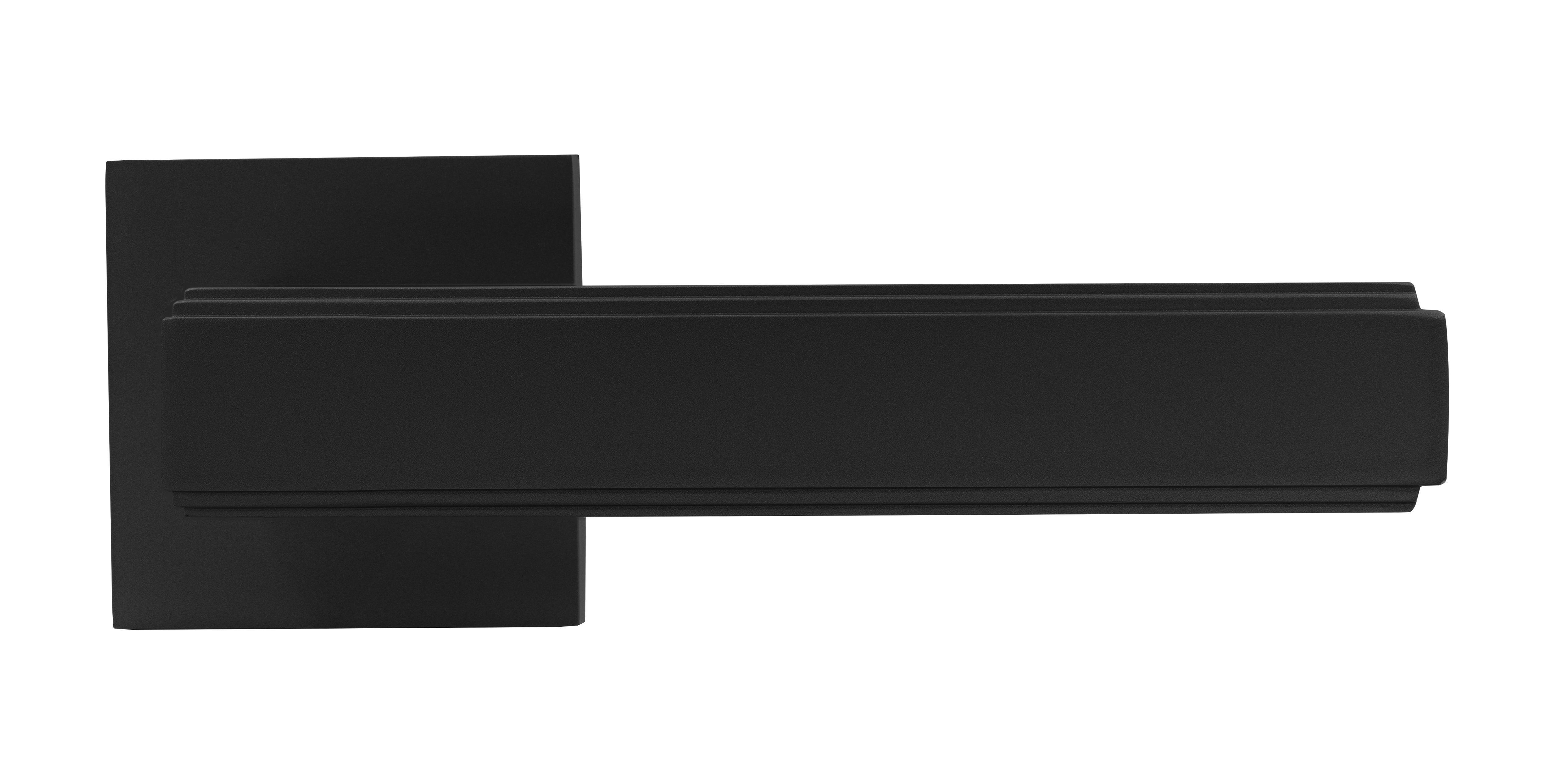 Ручка дверная MH-64-S6 BL STEPS на квадратной розетке 6 мм, цвет черный фото купить в Пензе