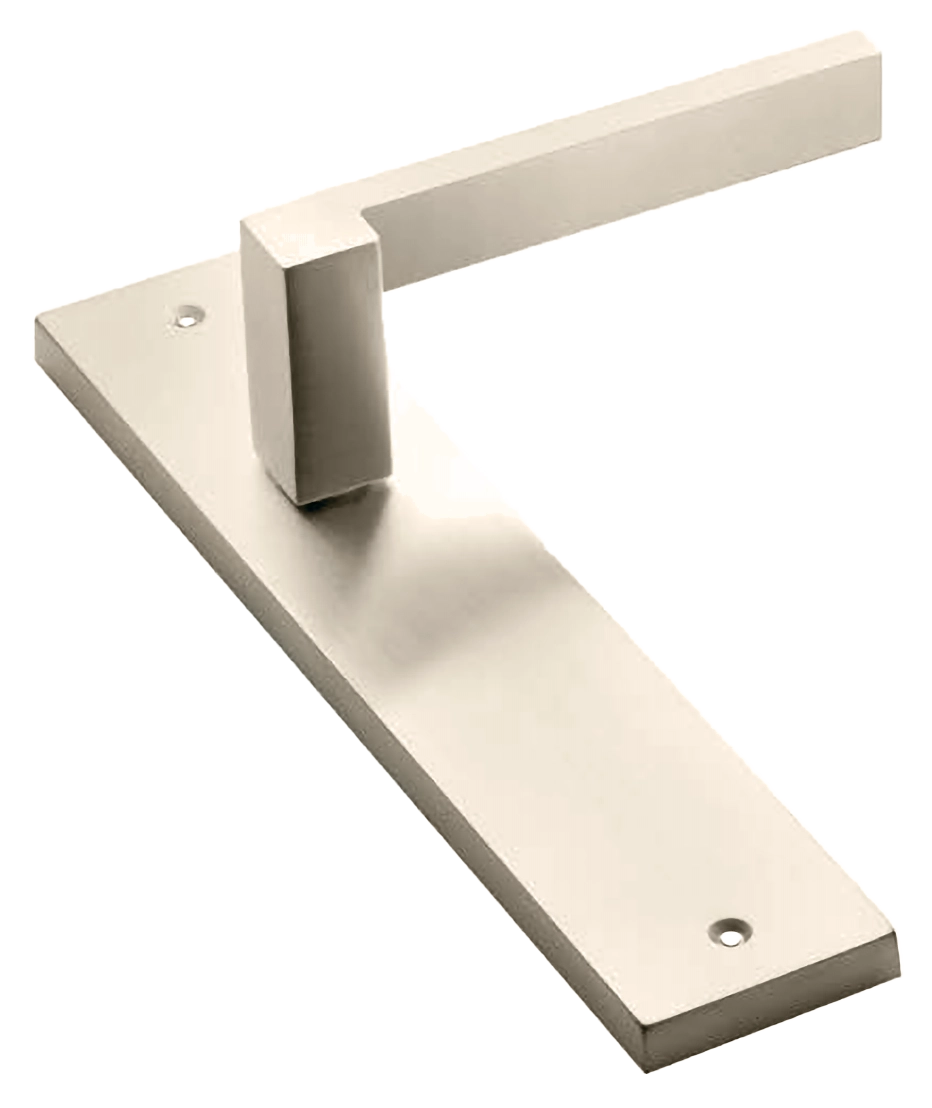 Ручка дверная на планке STONE PL NIS, цвет матовый никель, латунь фото купить в Пензе