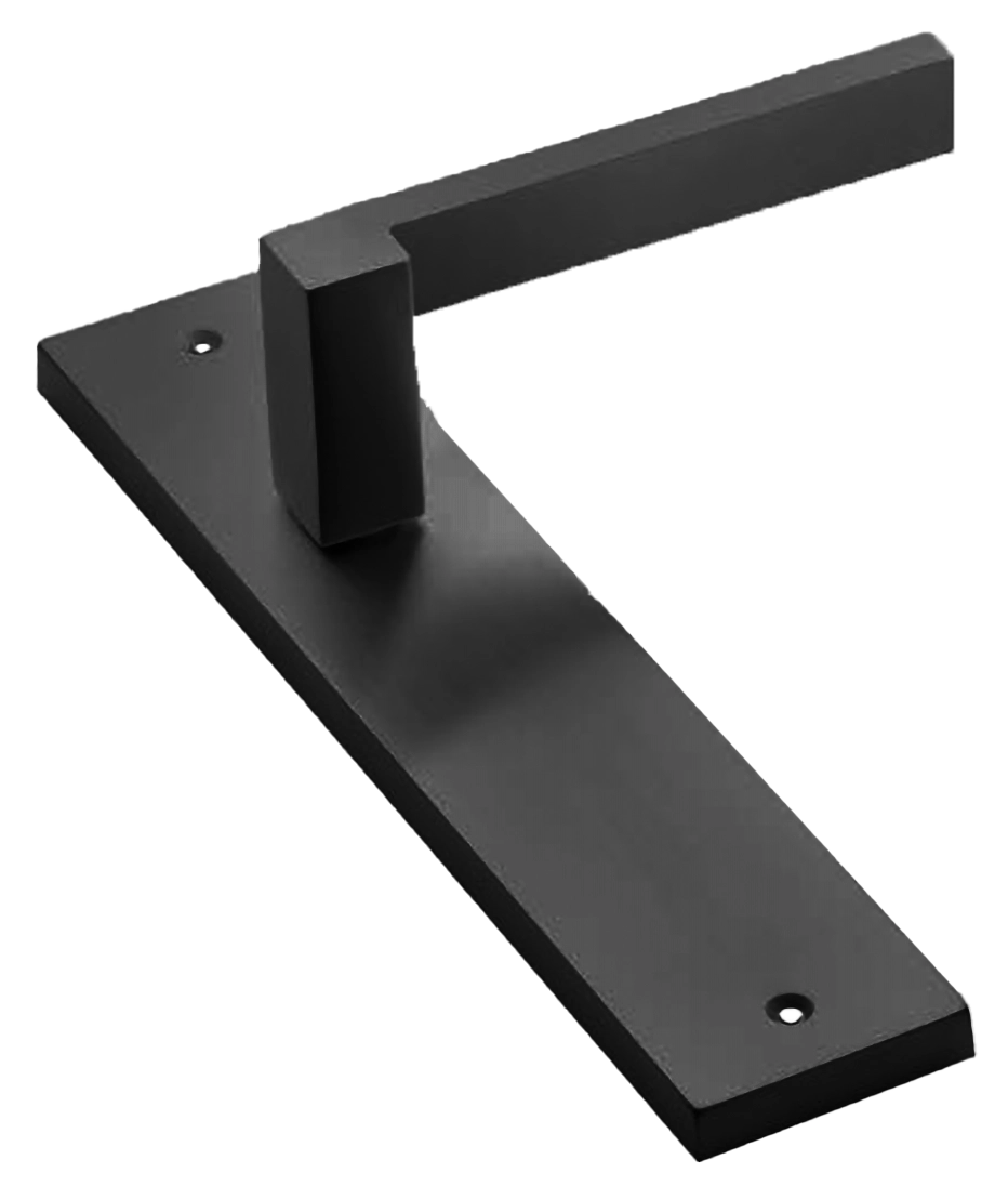 Ручка дверная на планке STONE PL NERO, цвет черный, латунь фото купить в Пензе