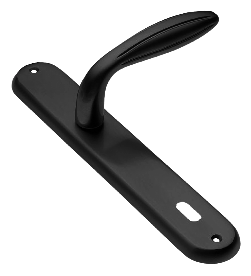 Ручка дверная на планке BUD PL NERO, цвет черный, латунь фото купить в Пензе