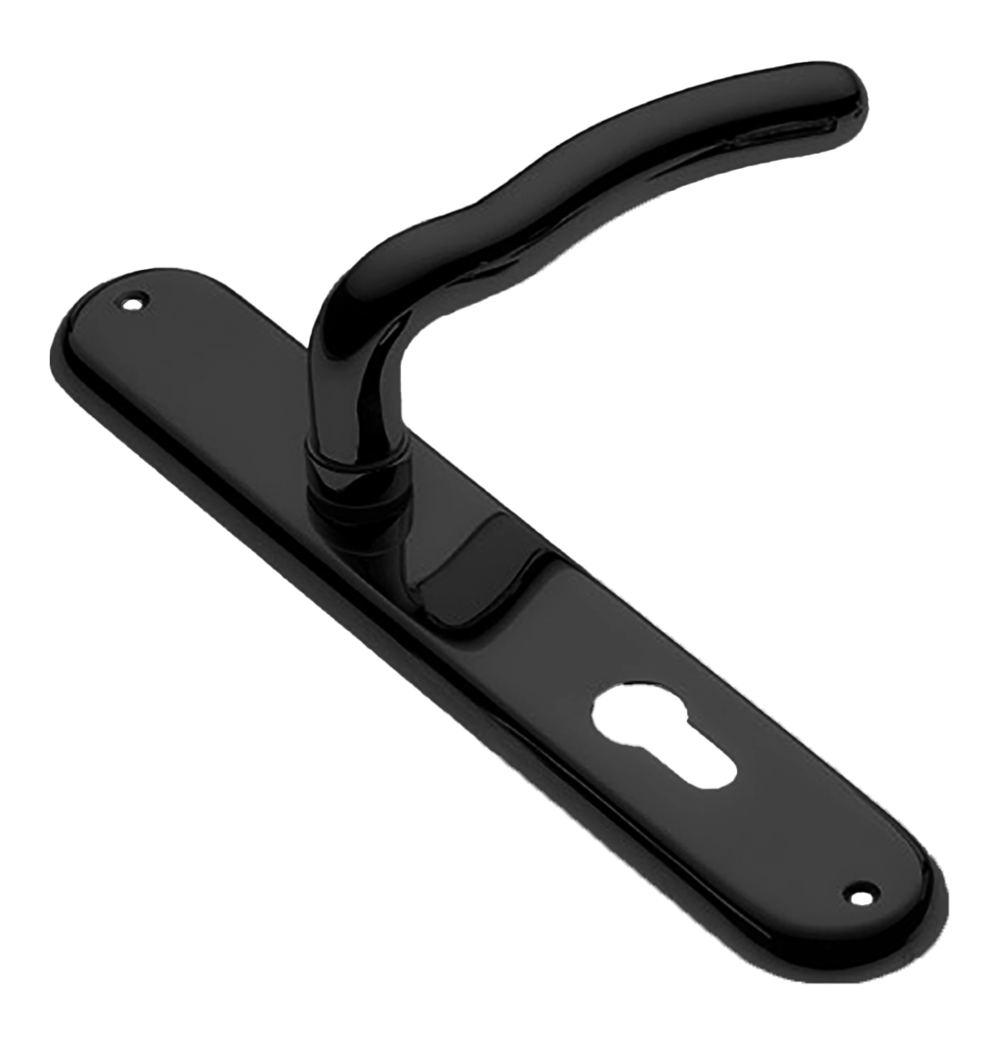 Ручка дверная на планке SNAKE PL NERO, цвет черный, латунь фото купить в Пензе