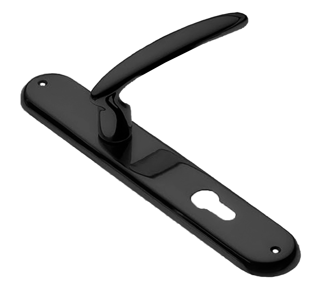 Ручка дверная на планке FLAMINGO PL NERO, цвет черный, латунь фото купить в Пензе