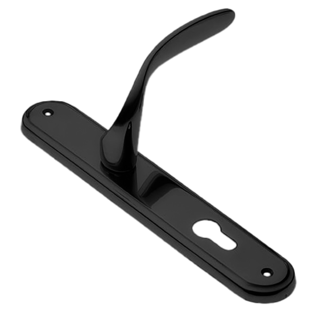 Ручка дверная на планке COBRA PL NERO, цвет черный, латунь фото купить в Пензе