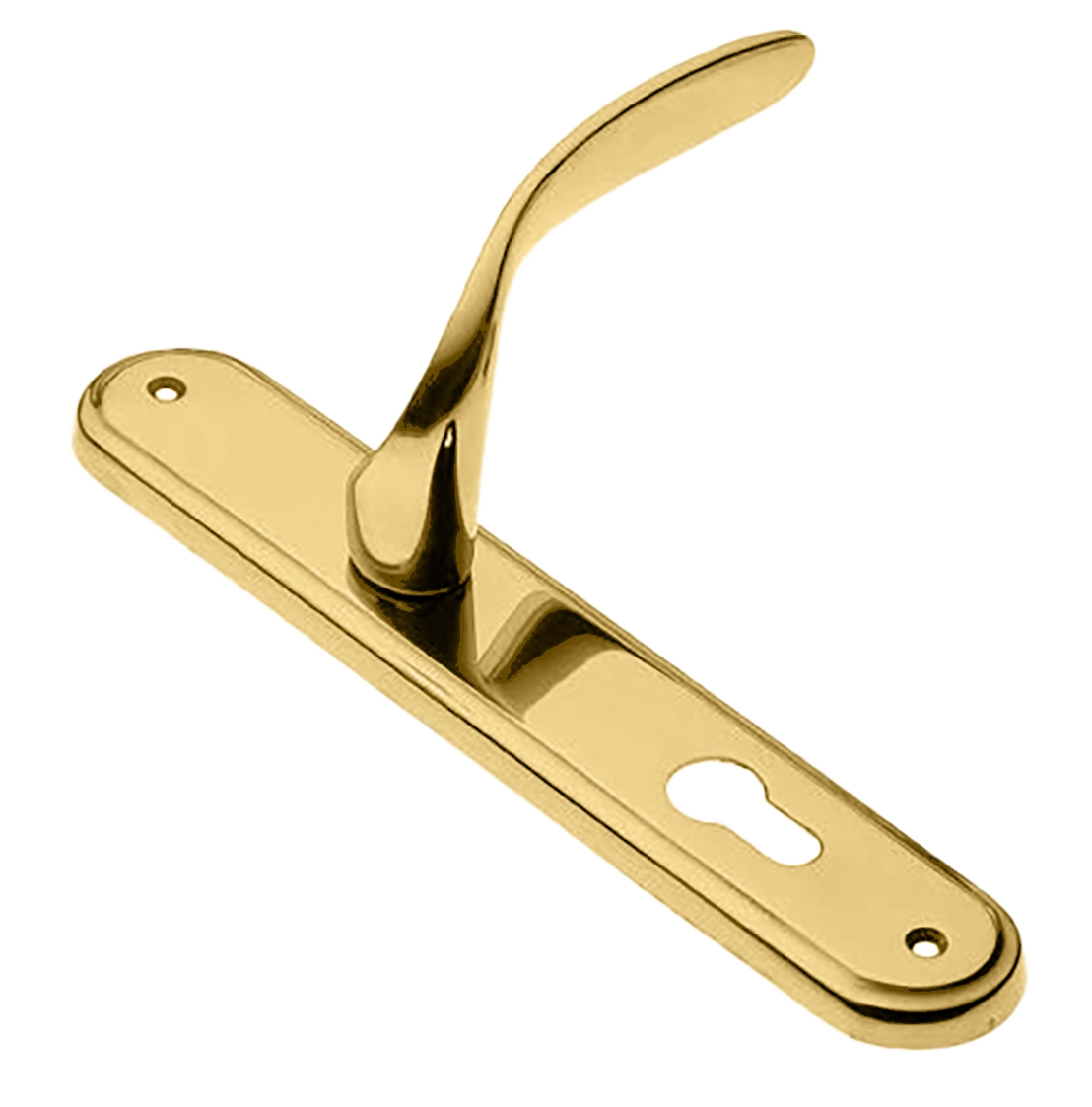 Ручка дверная на планке COBRA PL OTL, цвет золото, латунь фото купить в Пензе